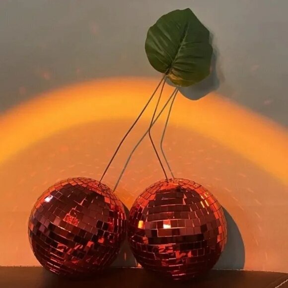 Cherry Disco Ball decor (2 balls) - Picture 1 of 4